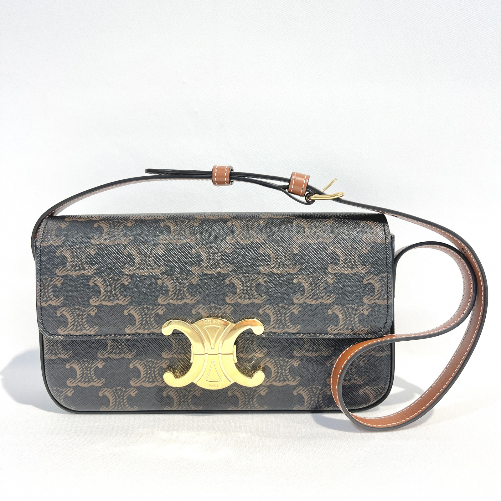 CELINE☆24FW Triomphe クロード ショルダーバッグ セリーヌ クロード トリオンフ ショルダーバッグ PVC